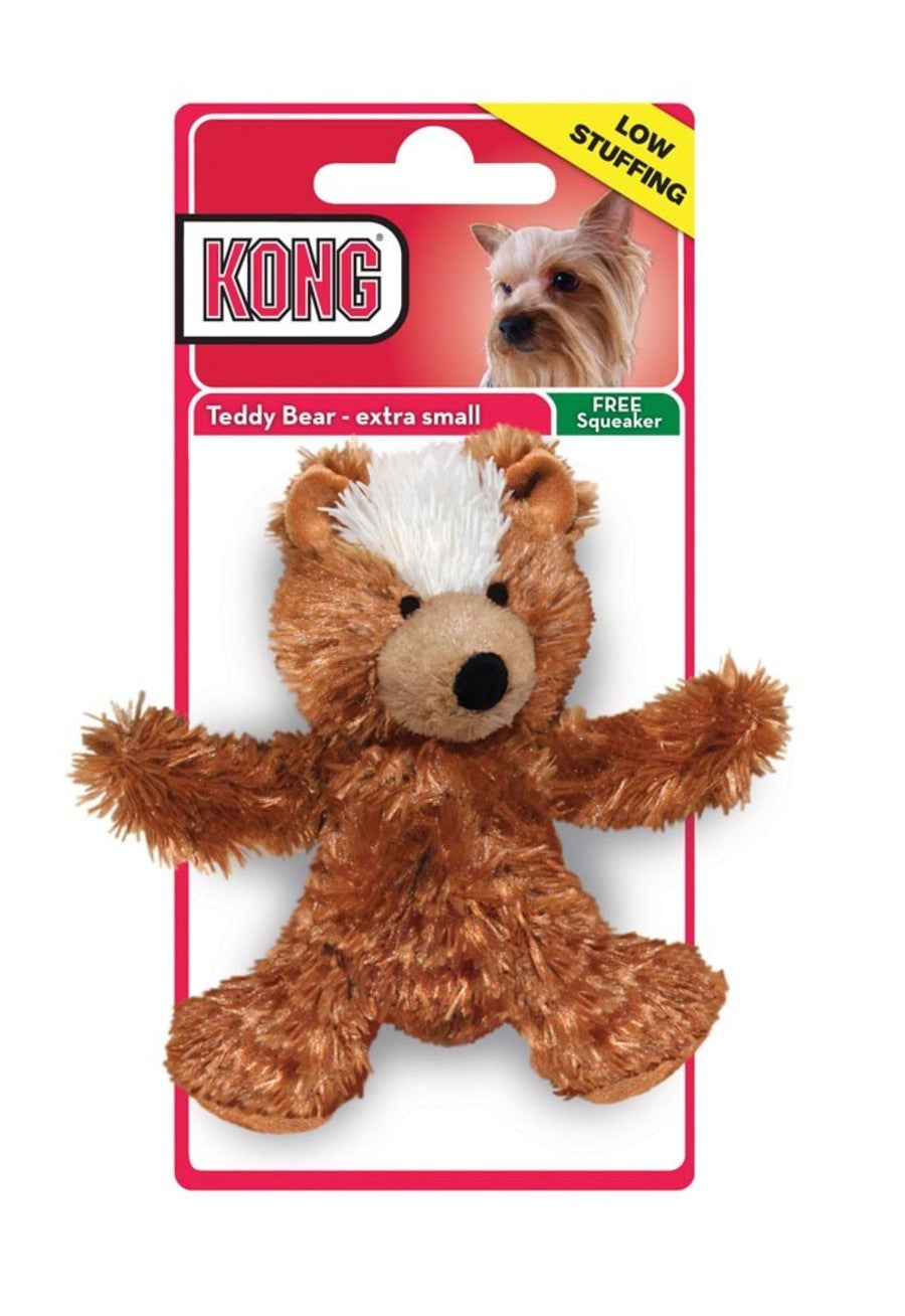 KONG Unstuffed Dog Toy Teddy Bear with Squeaker