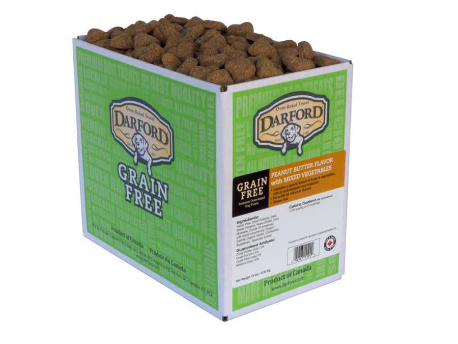 Darford Oven Baked Grain Free Dog Treats Peanut Butter with Mixed Veggies