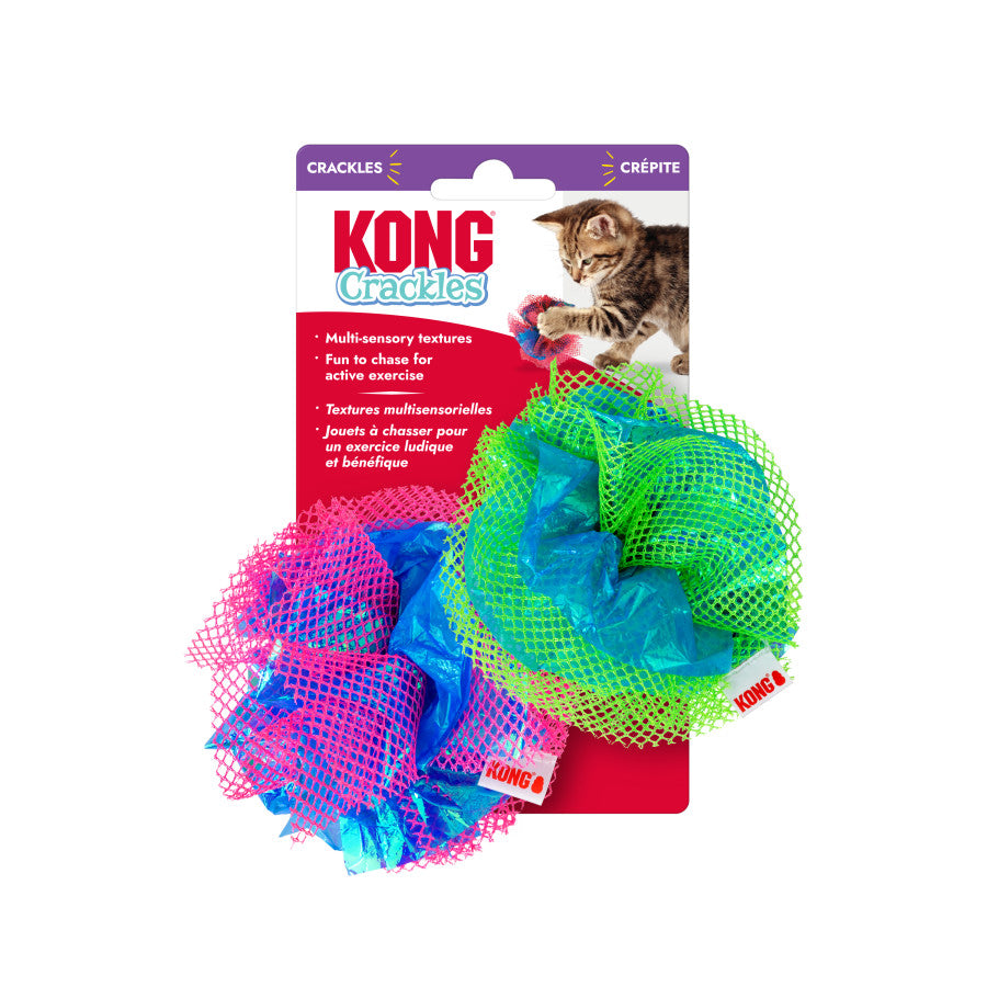 KONG Crackles Fluff Balls Cat Toy