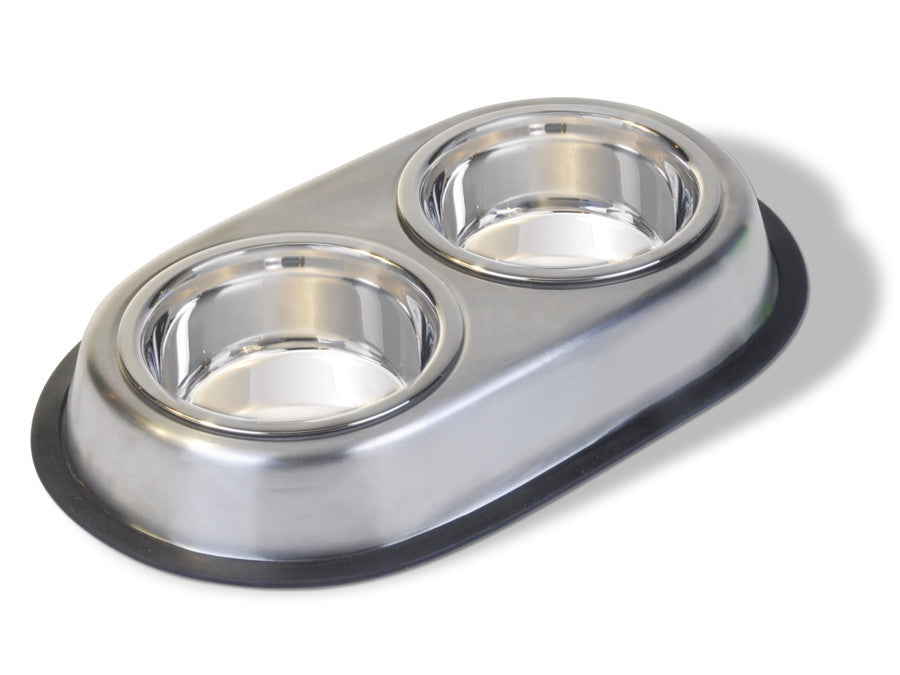 Van Ness Plastics Heavyweight Stainless Steel Double Dish