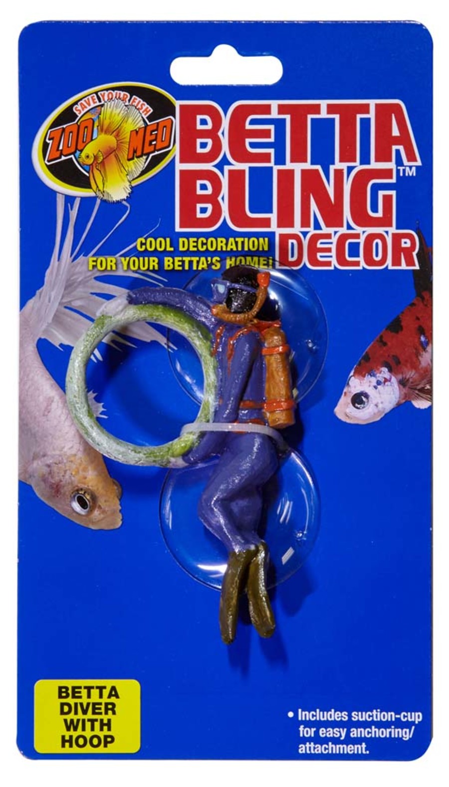 Zoo Med Betta Bling Diver Aquarium Ornament with Hoop