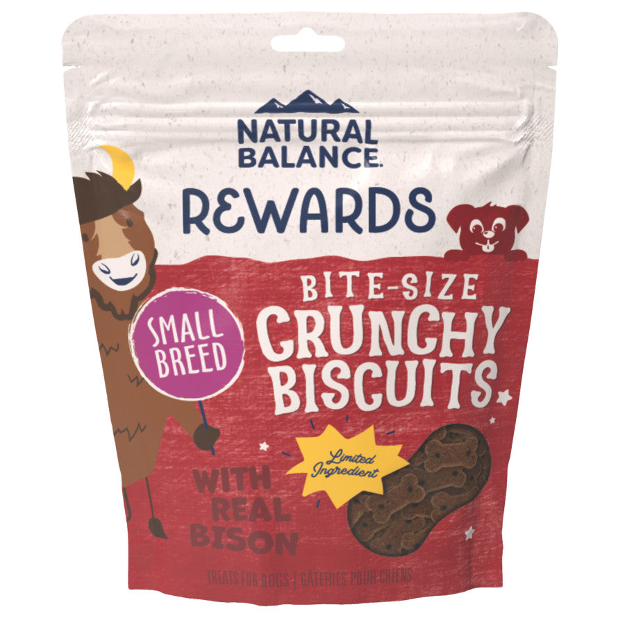 Natural Balance Pet Foods Rewards Bite-Size Crunchy Biscuits Small Breed Dog Treats