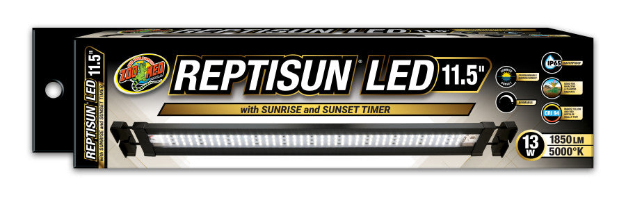 Zoo Med Reptisun LED w/Sunrise & Sunset Timer Terrarium Hood