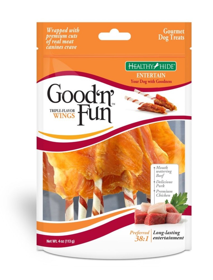 Salix Good 'N' Fun Triple Flavor Wings Dog Treats