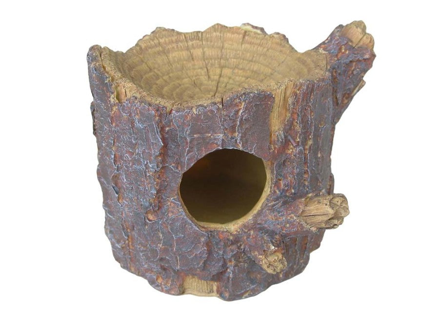 Weco Products Wecorama Sleepy Hollows Pine Den Lodge Terrarium Ornament with Feeder