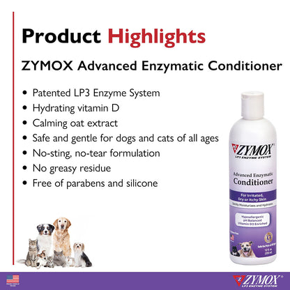 Zymox Advanced Enzymatic Conditioner for Dry or Itchy Skin ZYMOX