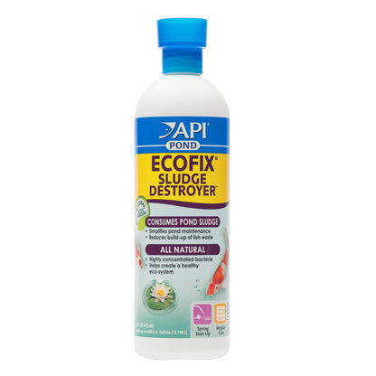 API Pond EcoFix Sludge Destroyer – 16 oz, 64 oz, 1 Gallon API Fishcare API
