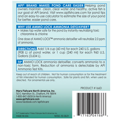 API Pond AMMO-LOCK – 16 oz, 64 oz API Fishcare API