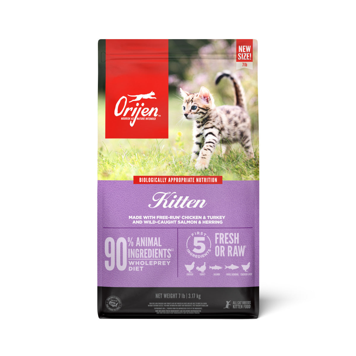 Orijen Grain Free Fresh and Raw Dry Kitten Food