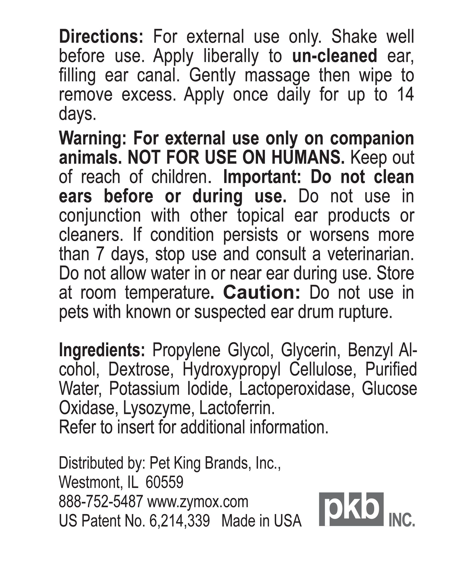 Zymox Ear Solution without Hydrocortisone.