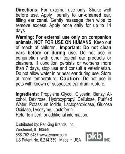 Zymox Ear Solution without Hydrocortisone.