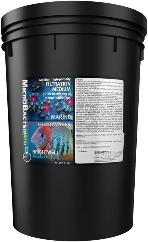 Brightwell Aquatics LAT-Med MicroBacter Lattice Medium – High-Porosity Biofiltration Media for Freshwater, Marine & Ponds Brightwell Aquatics