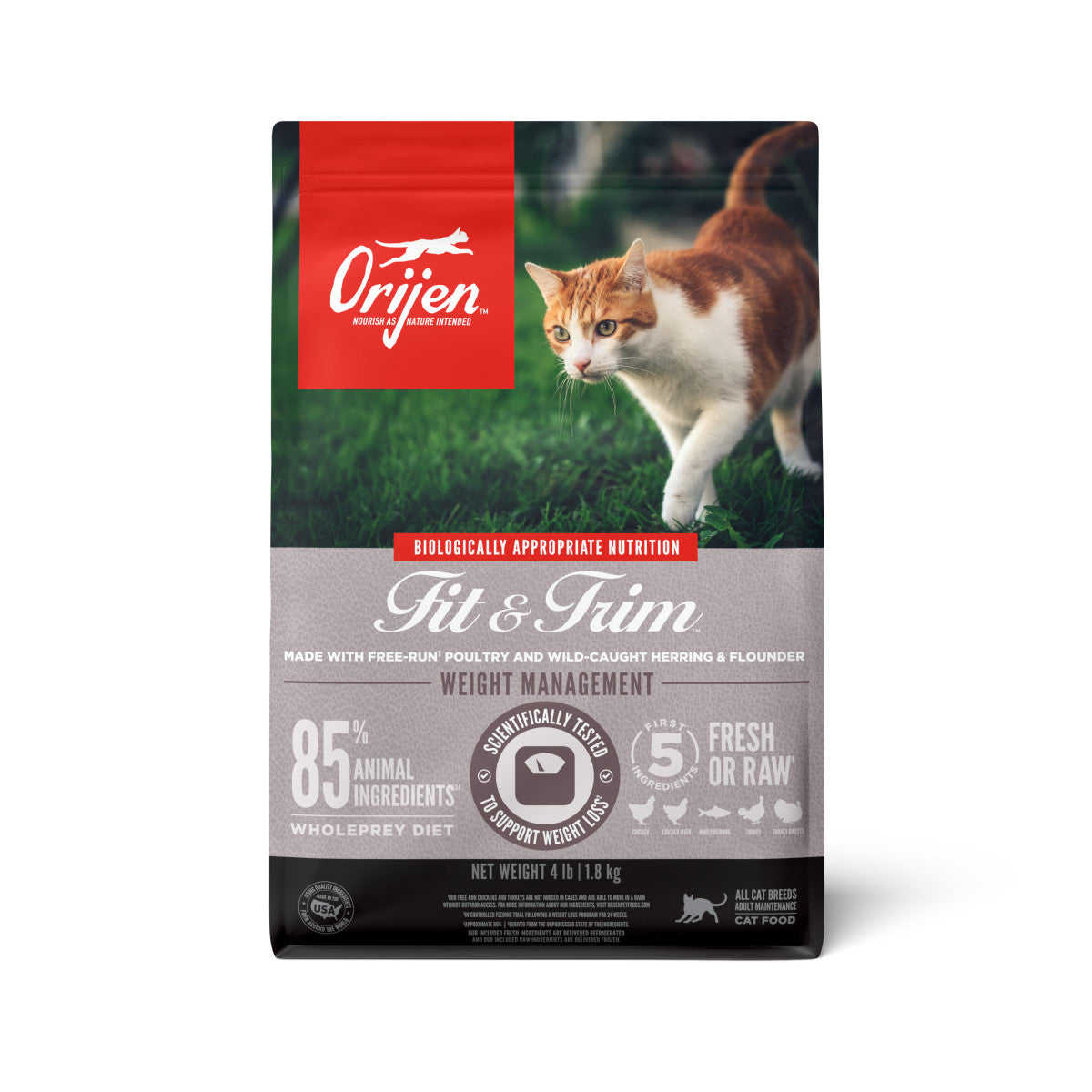 Orijen Fit and Trim Weight Management Grain Free Fresh or Raw Dry Cat Food