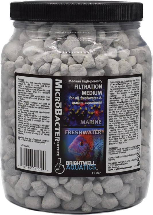 Brightwell Aquatics MicroBacter Lattice Nitratz Small – High-Porosity Nitrate-Reduction Media Brightwell Aquatics