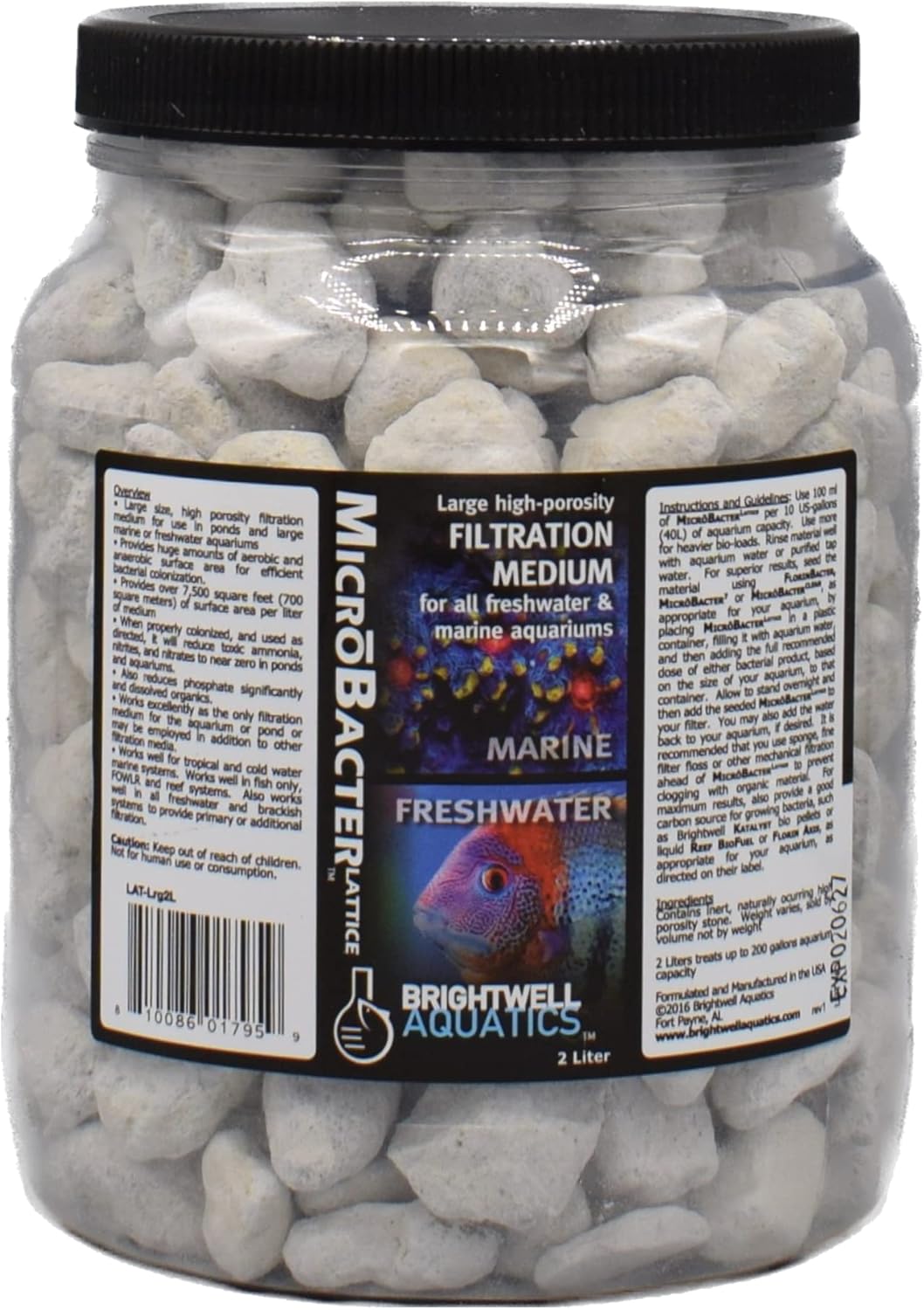 Brightwell Aquatics MicroBacter Lattice XL – High-Capacity Biofiltration Block for Freshwater, Marine & Ponds Brightwell Aquatics