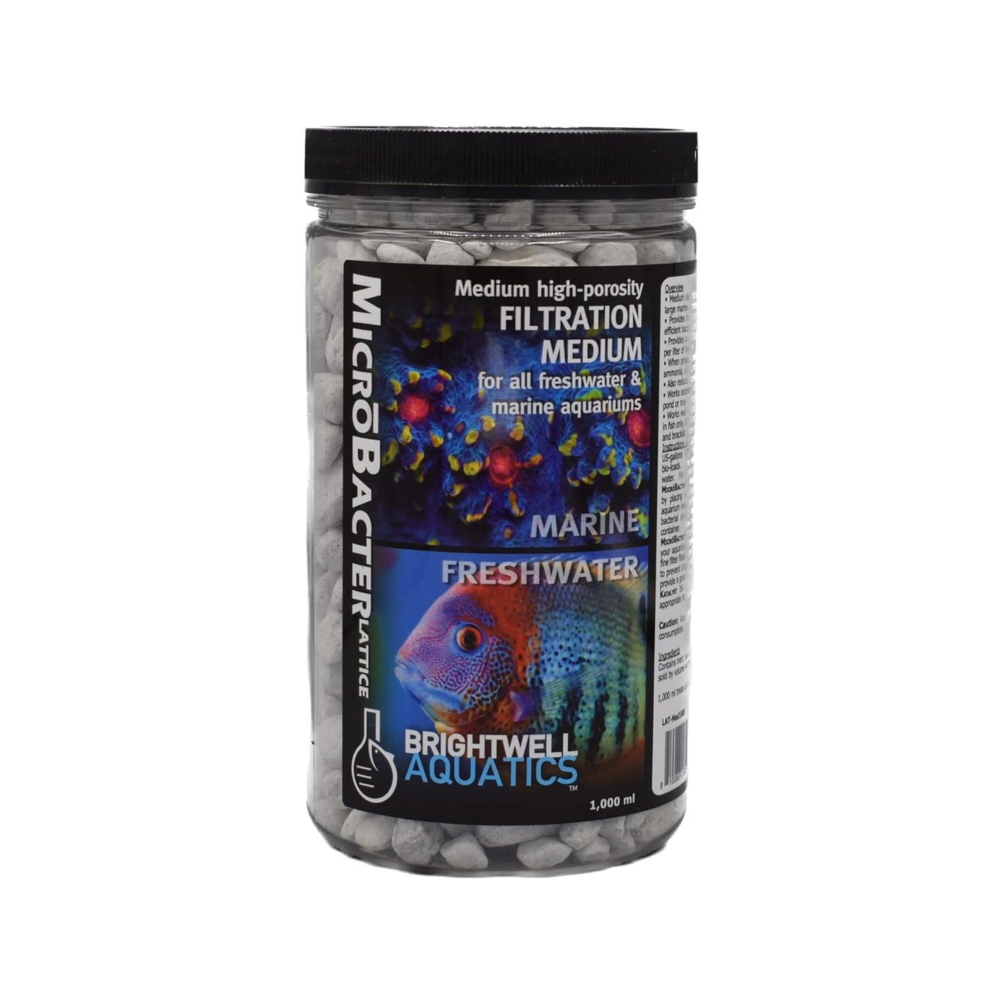 Brightwell Aquatics MicroBacter Lattice Nitratz Small – High-Porosity Nitrate-Reduction Media Brightwell Aquatics