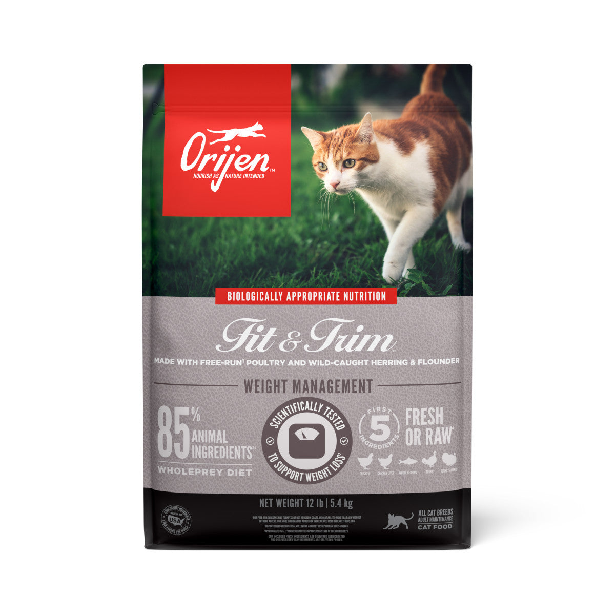 Orijen Fit and Trim Weight Management Grain Free Fresh or Raw Dry Cat Food