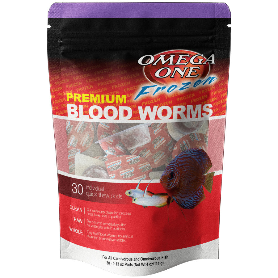Omega One Frozen Premium Bloodworm Quick Thaw Pods