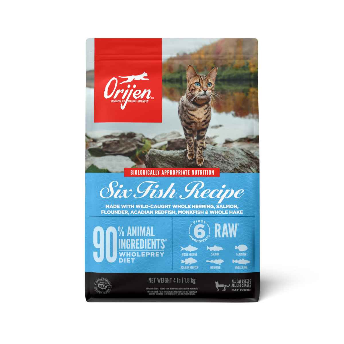 Orijen Six Fish Grain Free and Chicken Free Fresh or Raw Dry Cat Food