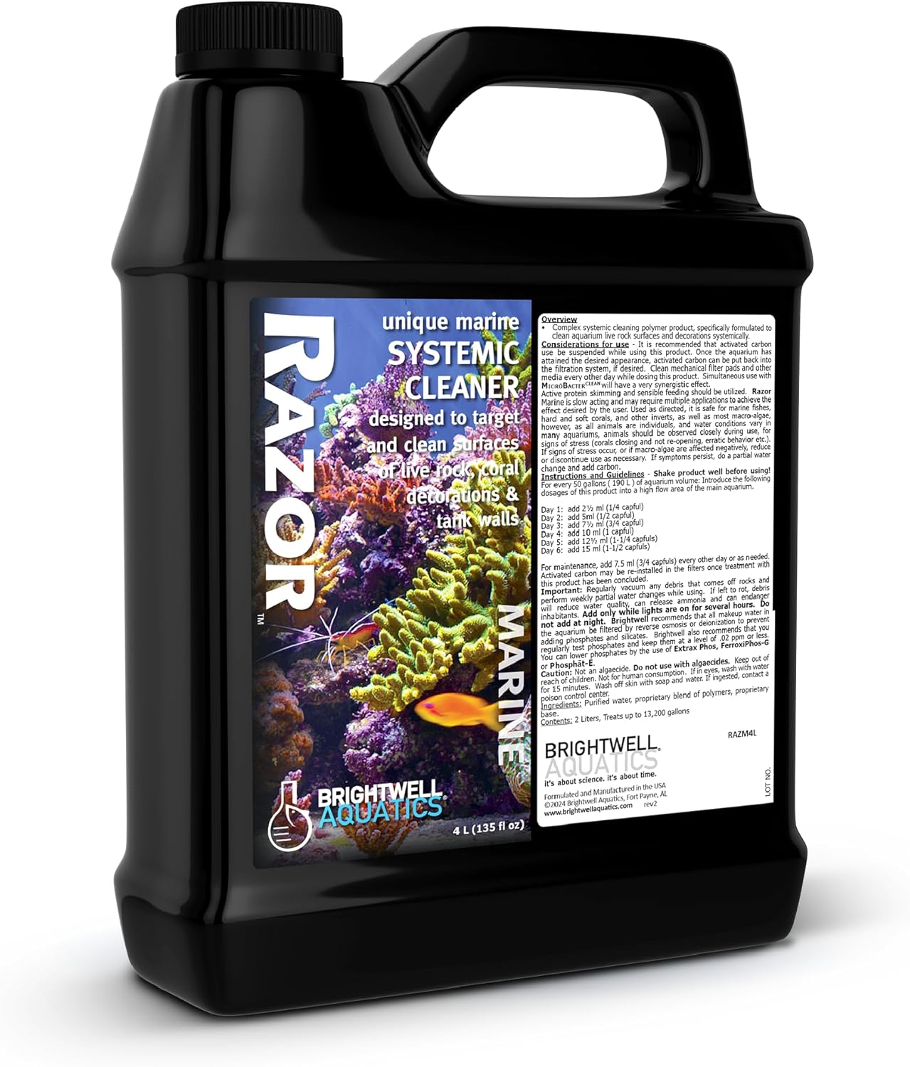 Brightwell Aquatics Razor Marine – Advanced Water Clarifier & Surface Cleaner for Reef Aquariums Brightwell Aquatics