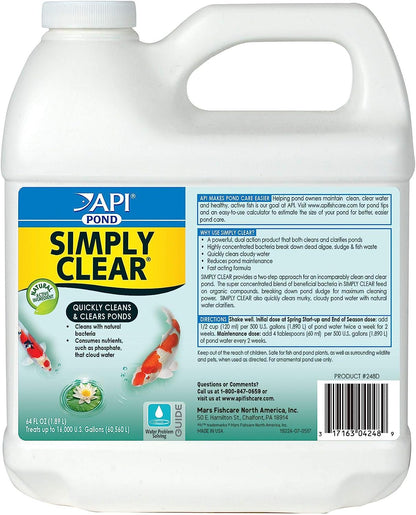 API Pond Simply Clear – 16 oz, 32 oz, 64 oz API Fishcare API