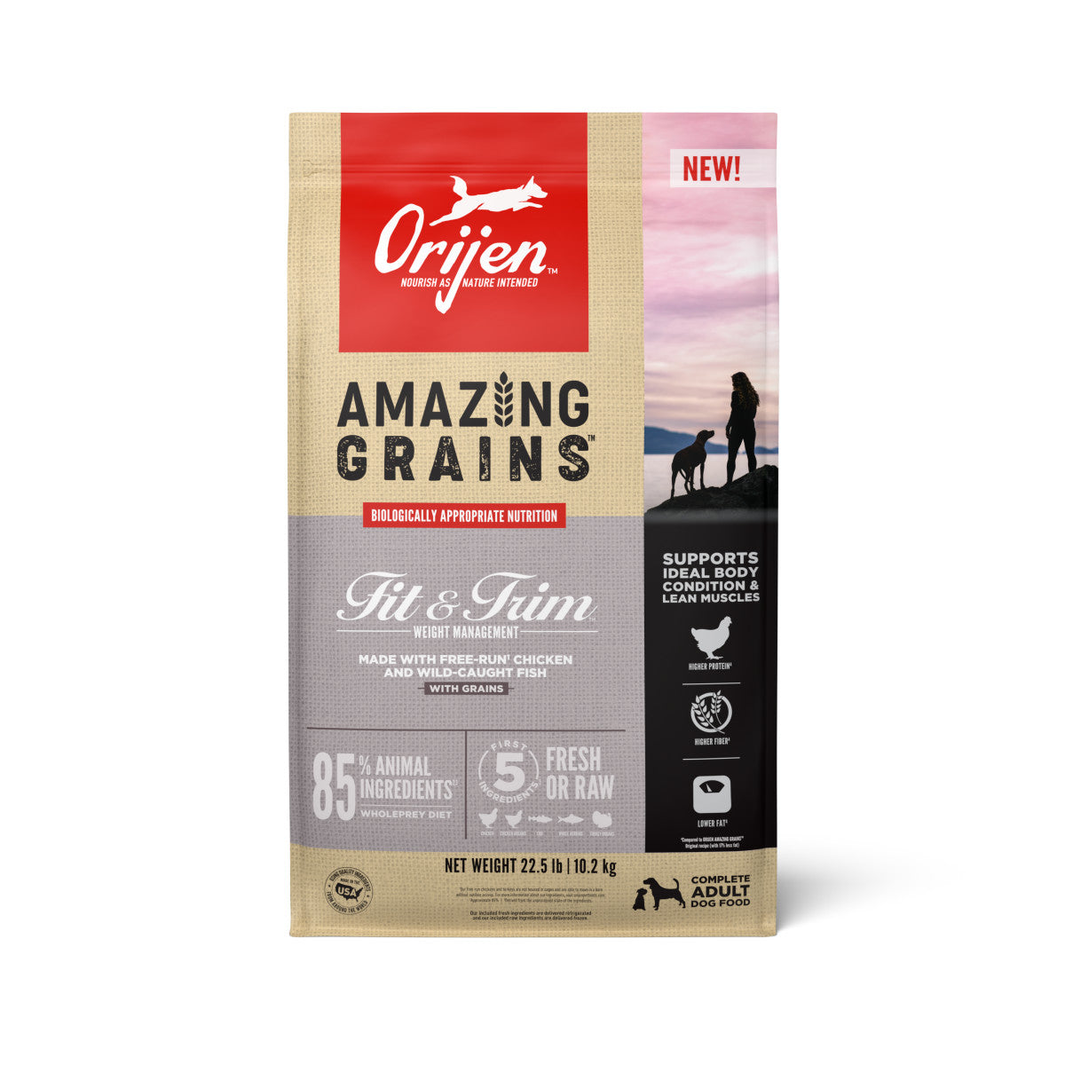 Orijen AMAZING GRAINS Fit and Trim Weight Management Dry Dog Food