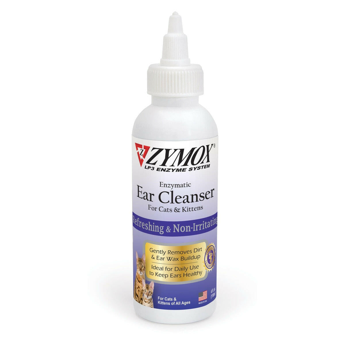 Zymox Enzymatic Ear Cleanser for Cats & Kittens.