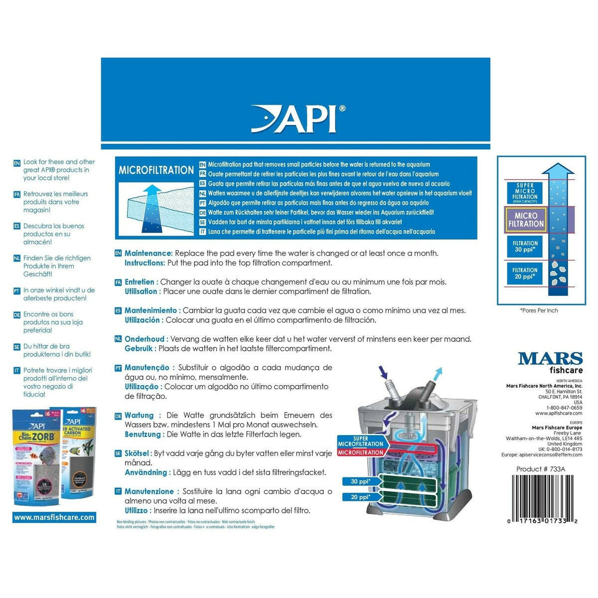 API Filstar XP Micro Filtration Pad API