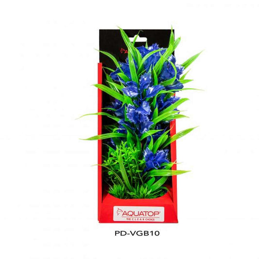 AQUATOP 10" Garden Blue Vibrant Wild Plastic Plant PD-VGB10