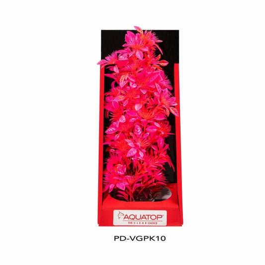 AQUATOP 10" Garden Pink Vibrant Wild Plastic Plant PD-VGPK10