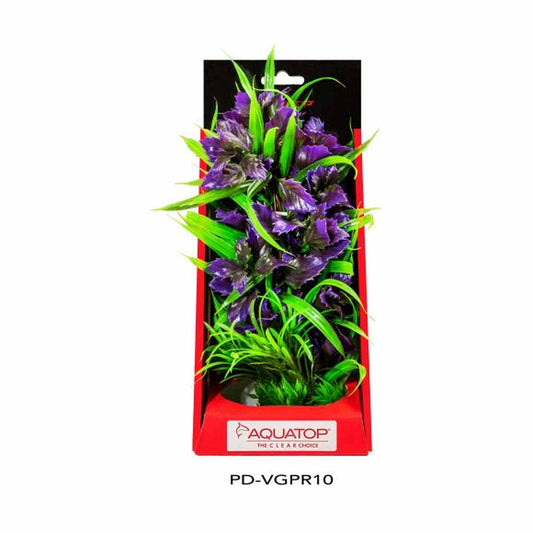 AQUATOP 10" Garden Purple Vibrant Wild Plastic Plant PD-VGPR10