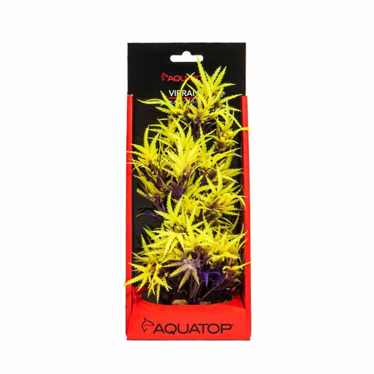 AQUATOP 10" Olive Cannabis Plastic Plant with Weighted Base for Aquariums, PD-FCO10