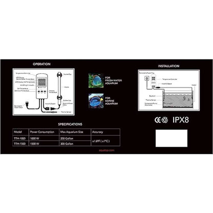 AQUATOP 1000W Hercules Titanium Heater with Digital Controller – TTH-1000