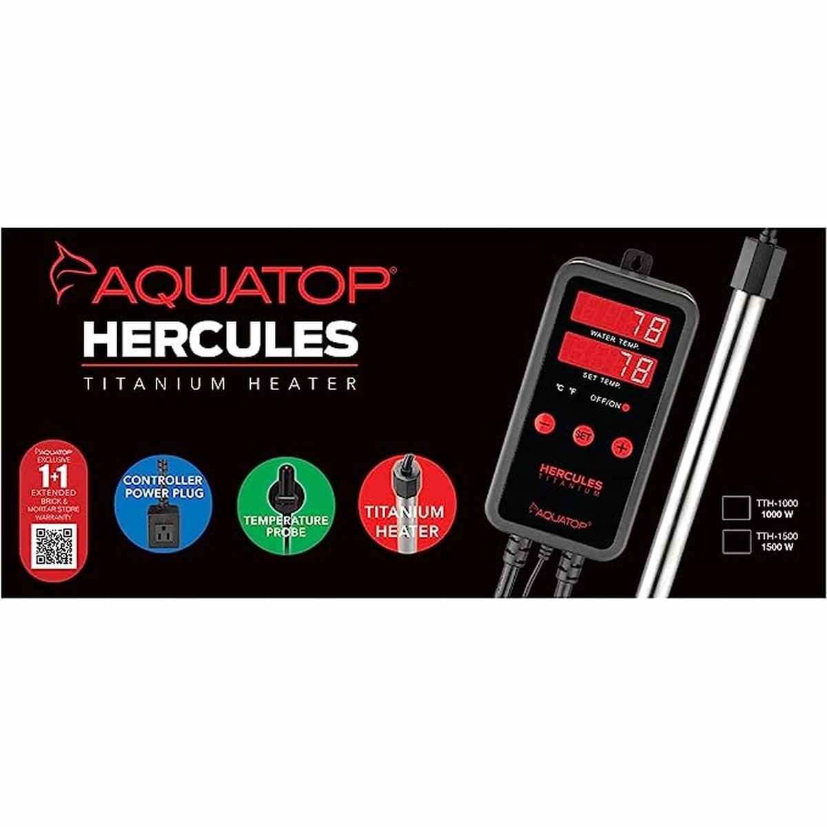 AQUATOP 1000W Hercules Titanium Heater with Digital Controller – TTH-1000