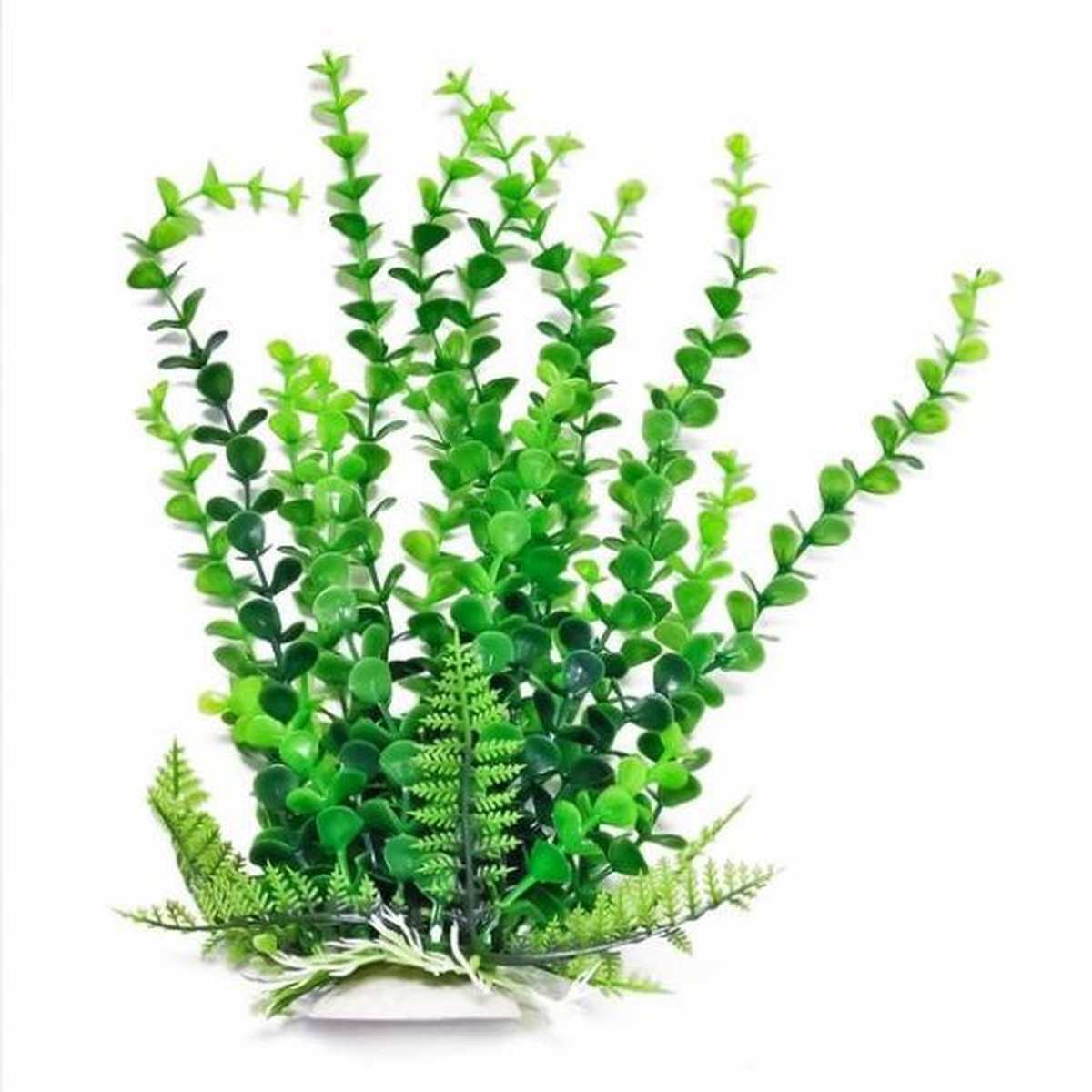 AQUATOP 12" Green Bacopa-like Plastic Plant with Weighted Base for Aquariums PD-BH33