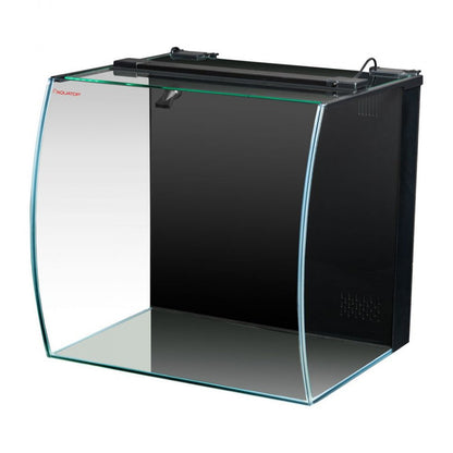 AQUATOP 13.5 Gallon Bow Front Glass Aquarium Kit with Filter and LED Lighting - All in One, BFK-13