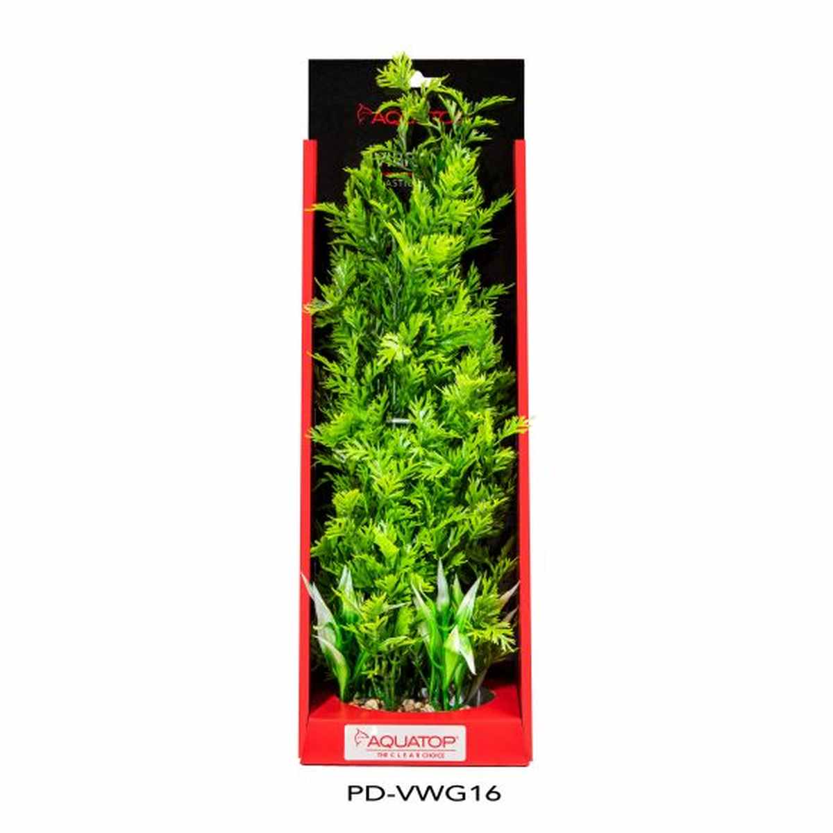 AQUATOP 16" Green Vibrant Wild Plastic Plant PD-VWG16