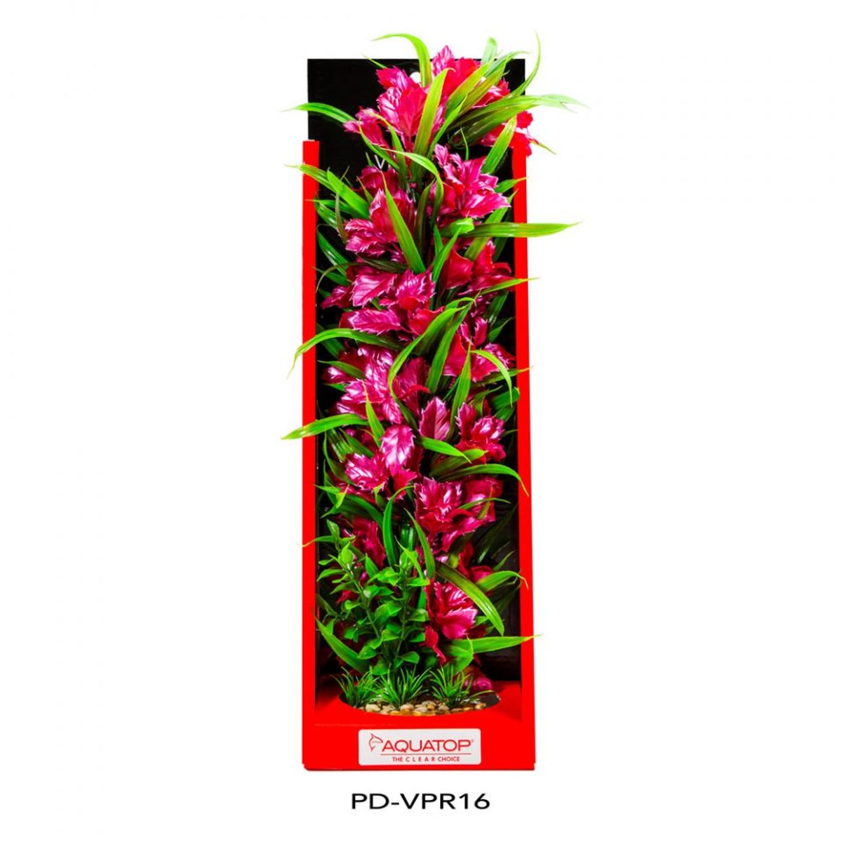 AQUATOP 16" Passion Red Vibrant Wild Plastic Plant PD-VPR16