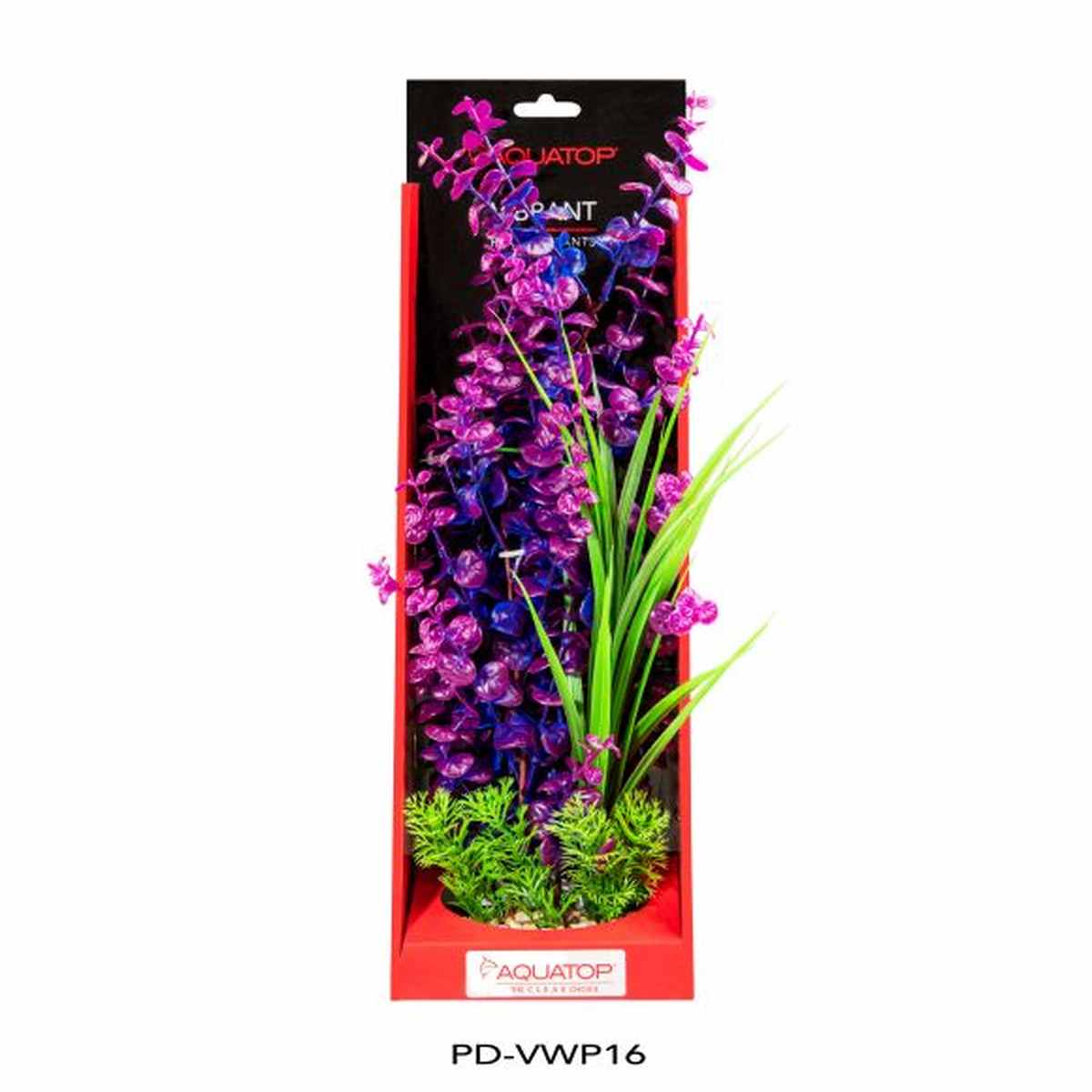 AQUATOP 16" Purple Vibrant Wild Plastic Plant PD-VWP16