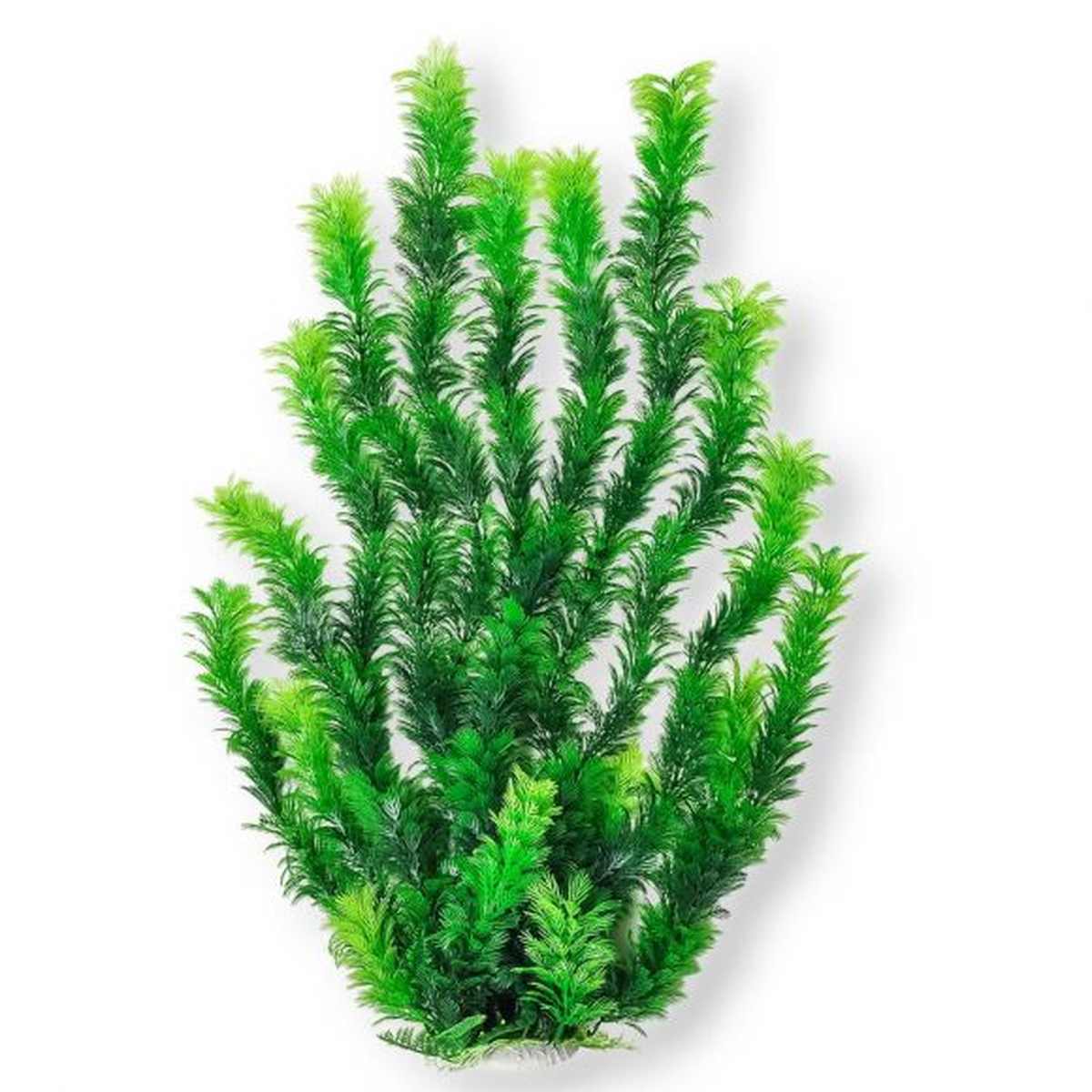 AQUATOP 24" Dark Green Bushy Plastic Plant w/ Weighted Base for Aquariums, PD-BH55