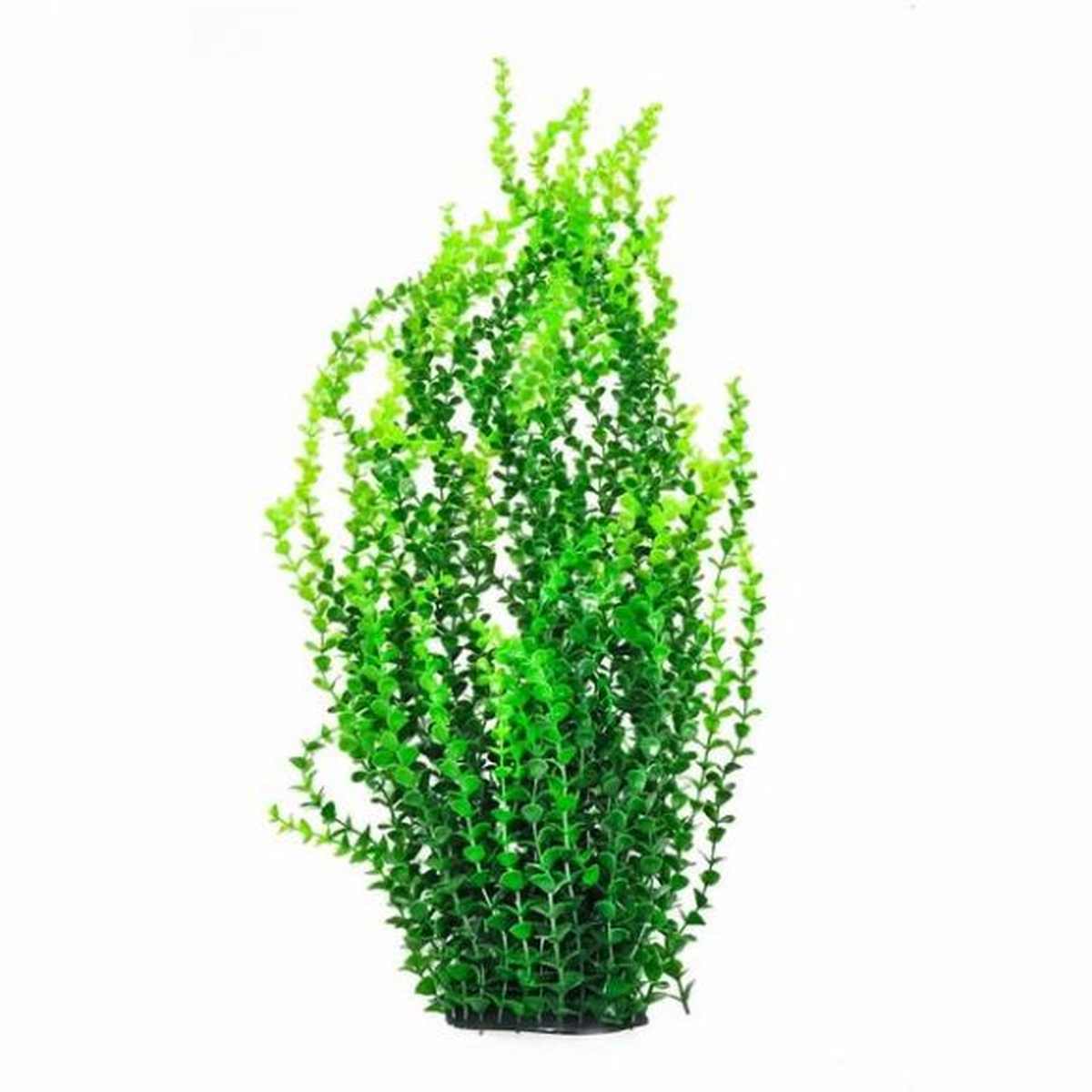 AQUATOP 30" Dark Green Broad Leafs Plastic Plant w/ Weighted Base for Aquariums, PD-BH57