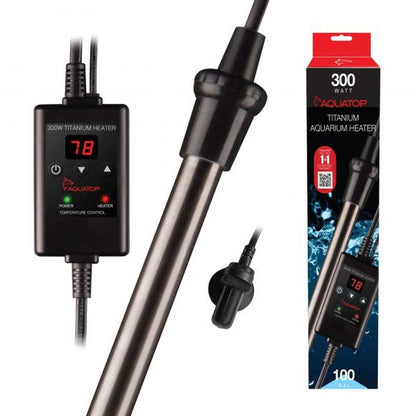 AQUATOP 300W Titanium Heater with Controller for Aquariums up to 100 Gallons TH-C300