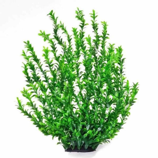 AQUATOP 31" Dark Green Small Leafs Plastic Plant w/ Weighted Base for Aquariums, PD-BH56