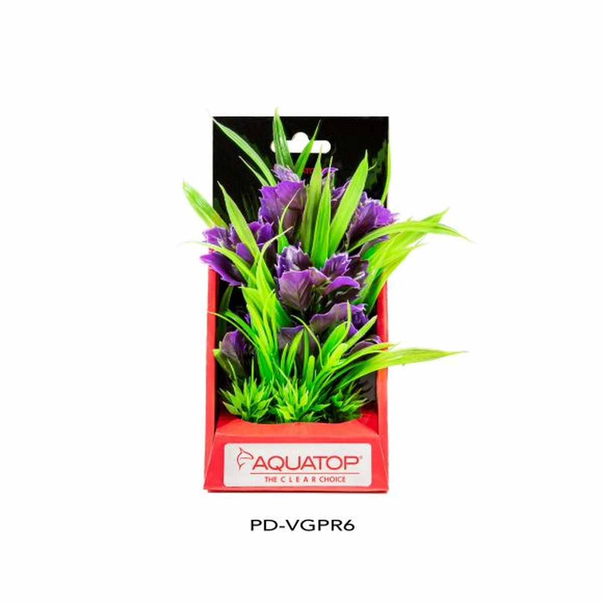 AQUATOP 6" Garden Purple Vibrant Wild Plastic Plant PD-VGPR6