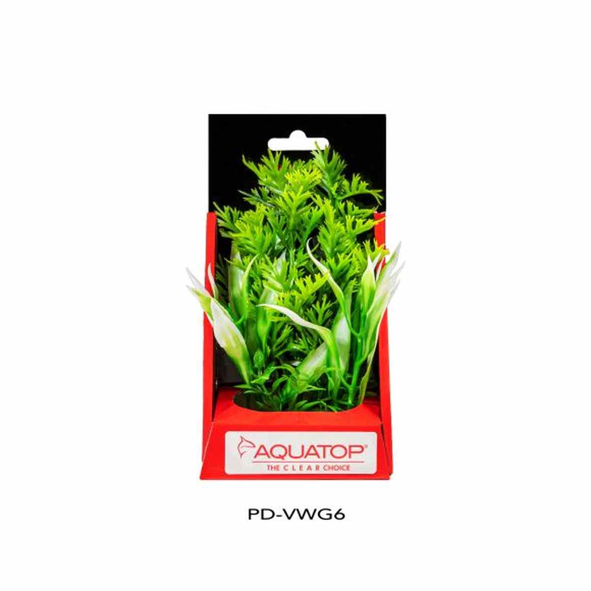 AQUATOP 6" Green Vibrant Wild Plastic Plant PD-VWG6