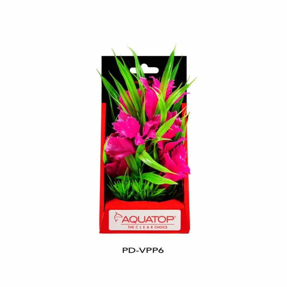 AQUATOP 6" Passion Pink Vibrant Wild Plastic Plant PD-VPP6