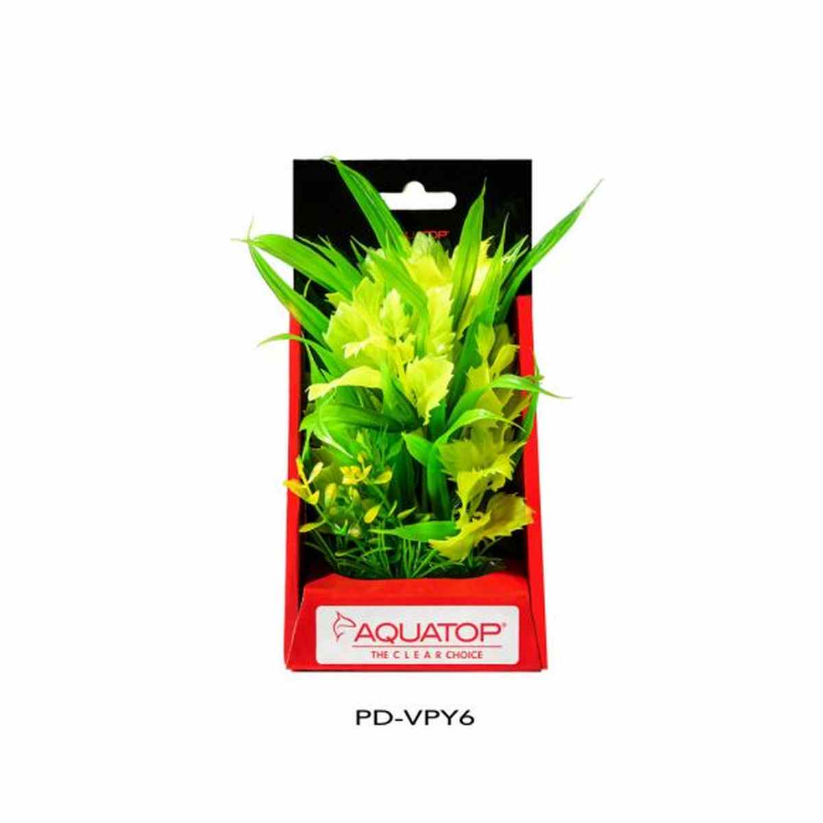 AQUATOP 6" Passion Yellow Vibrant Wild Plastic Plant PD-VPY6