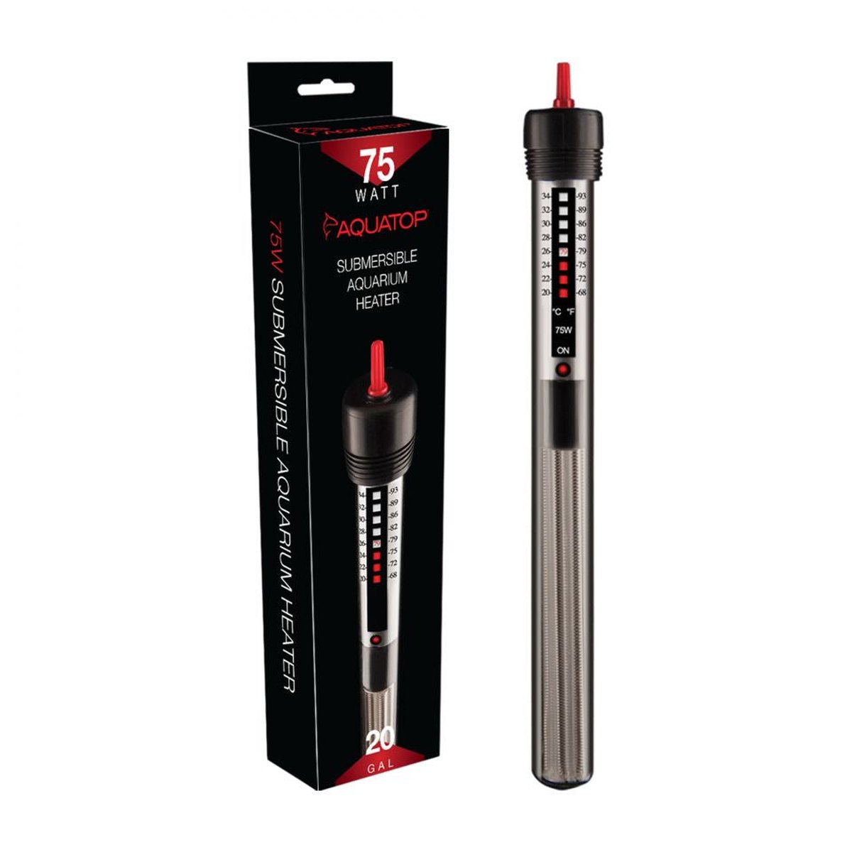 AQUATOP 75W Submersible Glass Heater – GH-75W Aquatop