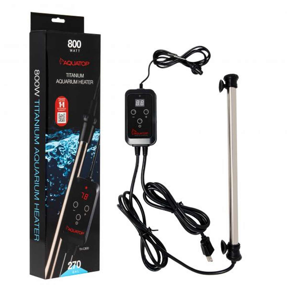 AQUATOP 800W Titanium Heater with Controller for Aquariums up to 270 Gallons TH-C800