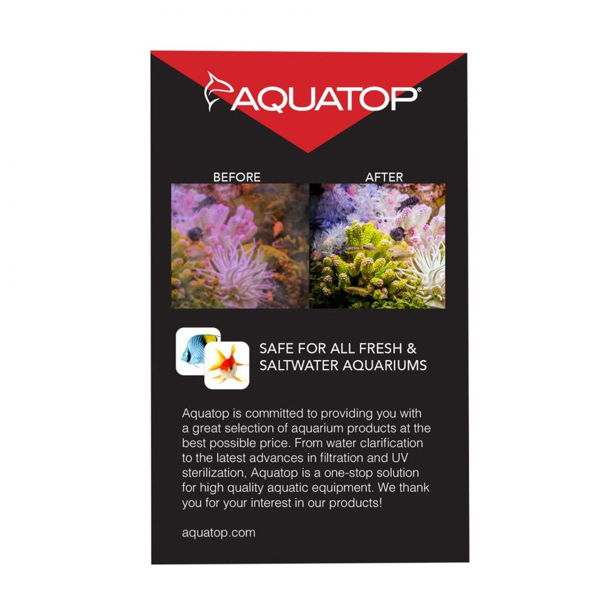 AQUATOP Clear Magic Water Polisher - Safe for Freshwater and Saltwater Aquariums 6 Pack , CMP-CRT